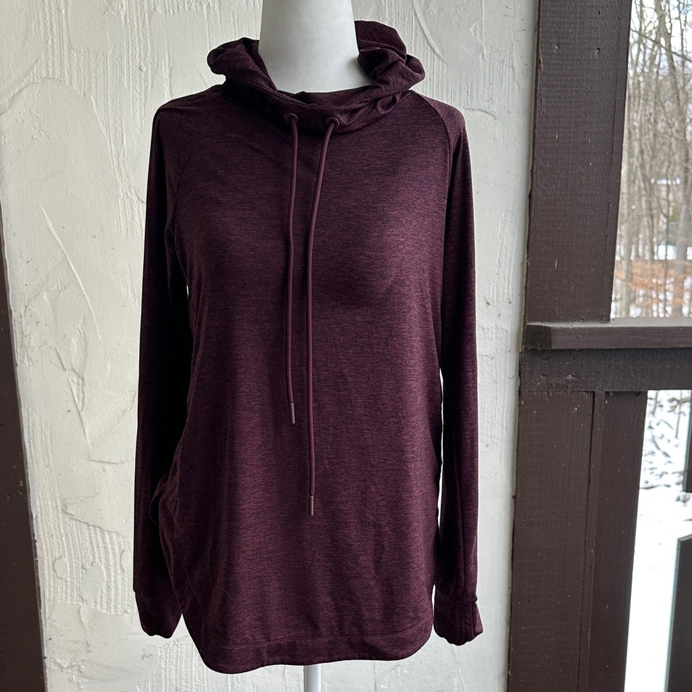 Athleta Burgundy Hoodie Sweatshirt